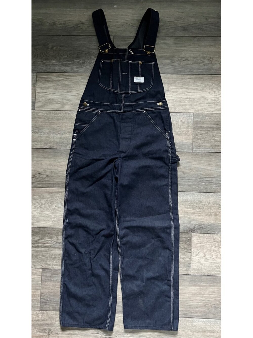 Vintage Sears Tradewear Men's 32x30 Bib Overalls Dark Denim Carpenter Union Made